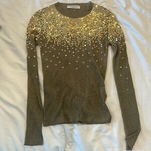 Valentino sequin long sleeve top new with tags